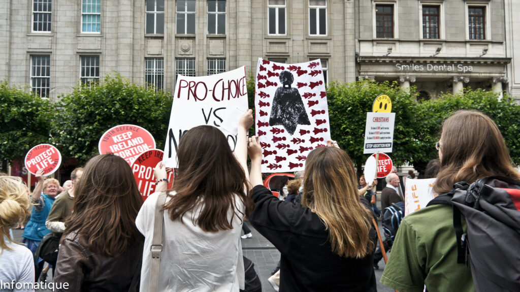 Pro-choice Activists Interface With Pro Life Rally ( Rally For Life)